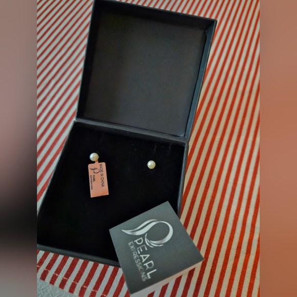 Pearl Expressions Jewelry - Cultured Pearl 3mm earrings with sterling silver posts. Silver is tarnished.